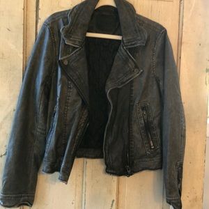 EUC Blank NYC Snakeskin faux leather jacket